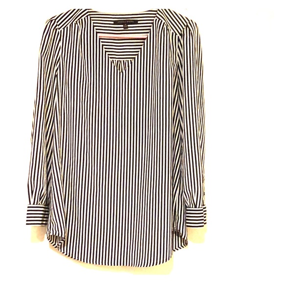 Cynthia Steffe striped popover top - Picture 1 of 5